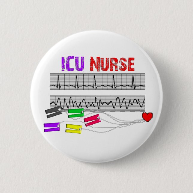 Unique Design ICU Nurse Gifts 6 Cm Round Badge (Front)