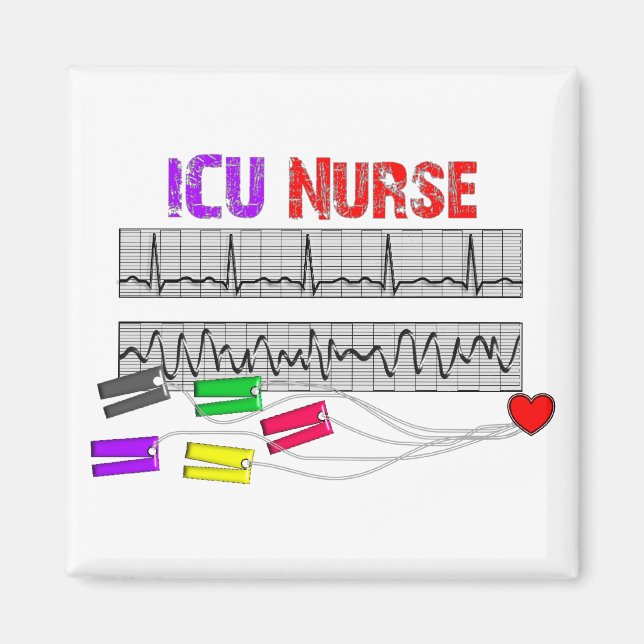 Unique Design ICU Nurse Gifts Magnet (Front)