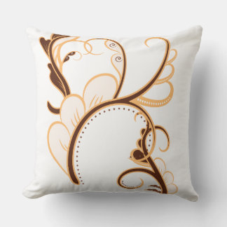 Unique design of curved branch motif pillow