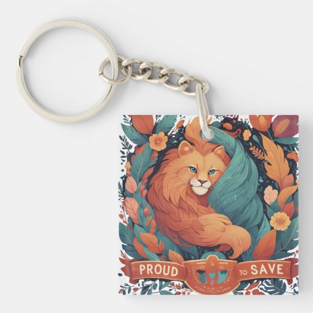 "Unique design of heart-shaped stethoscope Key Ring (Front)