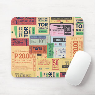 Unique design Old cenima tickets Rustic Vintage Mouse Mat