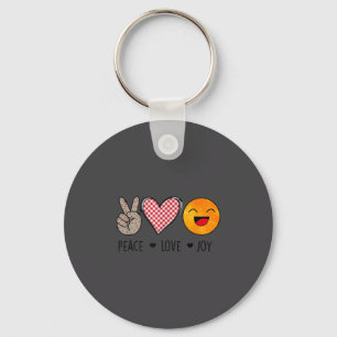 Unique Design Peace Love Joy Hapness Motivational Key Ring