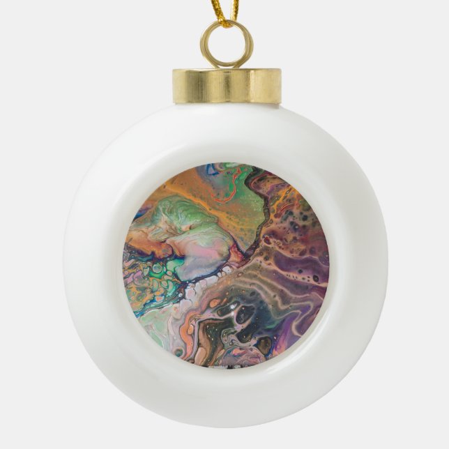 Unique designs from GalacticalWonders! Ceramic Ball Christmas Ornament (Front)