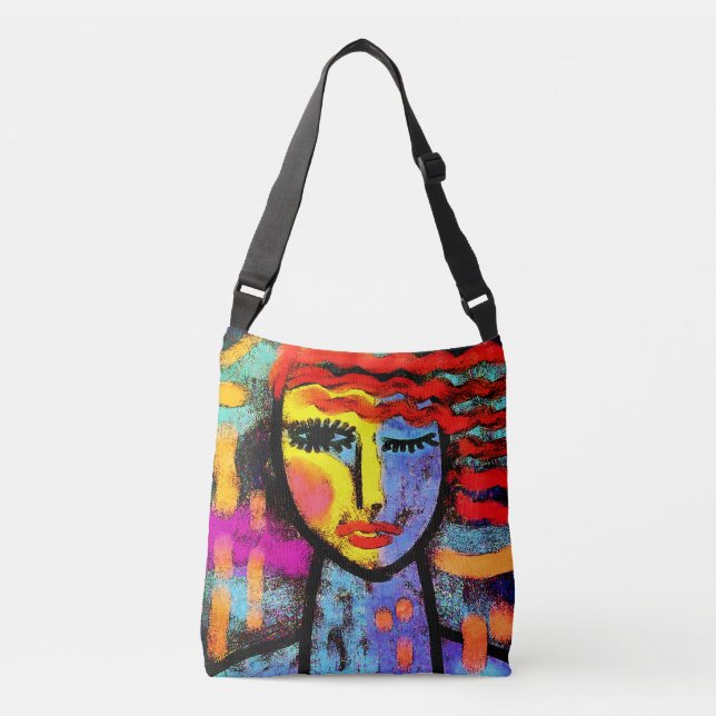 Unique Digital Painting Crossbody Bag (Front)