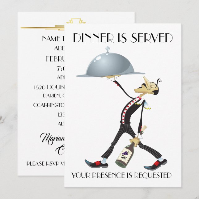 Unique Dinner / Gathering Invitation (Front/Back)