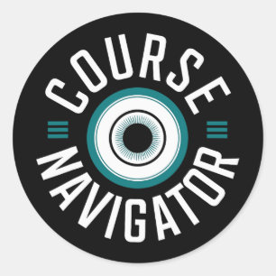 Unique Disc Golf Course Navigator Design For Enthu Classic Round Sticker