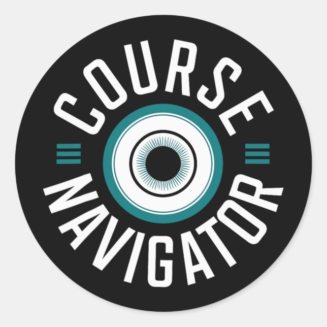 Unique Disc Golf Course Navigator Design For Enthu Classic Round Sticker (Front)