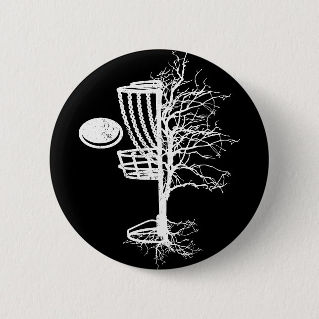 Unique Disc Golf Gift Tree Disc Frisbees Cool Disc 6 Cm Round Badge (Front)