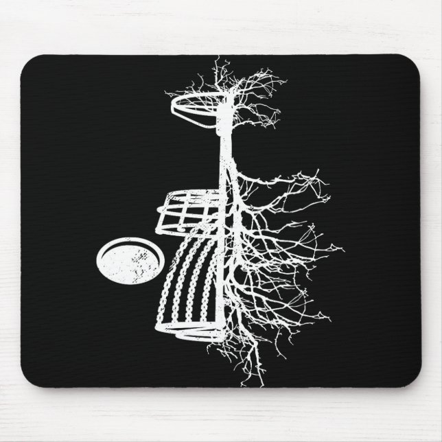 Unique Disc Golf Gift Tree Disc Frisbees Cool Disc Mouse Mat (Front)