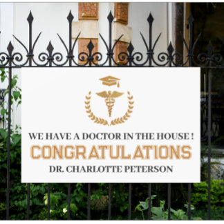 Unique Doctor Medical School Graduation Banner