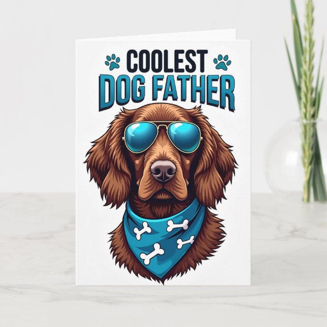 Unique Dog Fathers Day Card (Front)