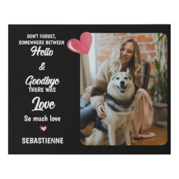Unique Dog Lover Gift, Pet Remembrance Keepsake Faux Canvas Print