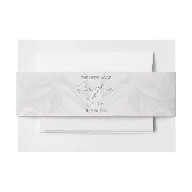 Unique Dolphin Themed Wedding Invitation Belly Band (Front Example)