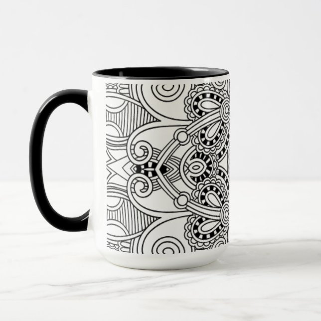 Unique Doodle Mug (Left)