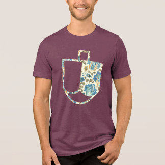 Unique Dreidel Faux Applique Hanukkah  Tri-Blend Shirt