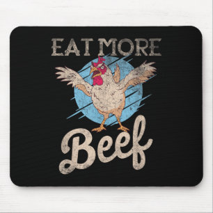 Unique Eat More Beef Funny Quote Vintage Chicken  Mouse Mat