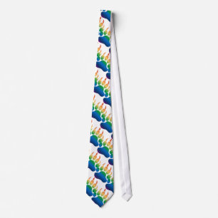 Unique & Elegant Bear Paw gradient print Tie