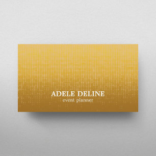 Unique Elegant Gold Pattern Event Planner Business Card