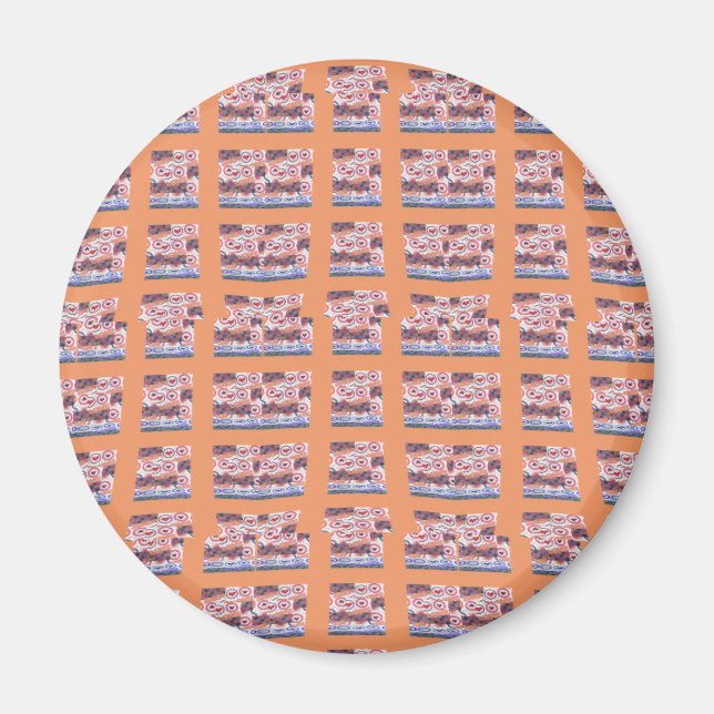 Unique Elegant Heart-Patterned Artwork for All Age Magnet (Front)