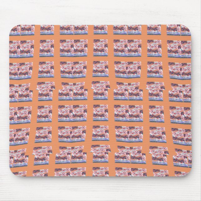 Unique Elegant Heart-Patterned Artwork for All Age Mouse Mat (Front)