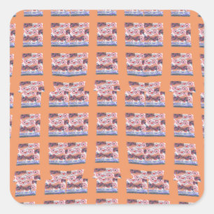 Unique Elegant Heart-Patterned Artwork for All Age Square Sticker