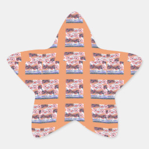 Unique Elegant Heart-Patterned Artwork for All Age Star Sticker