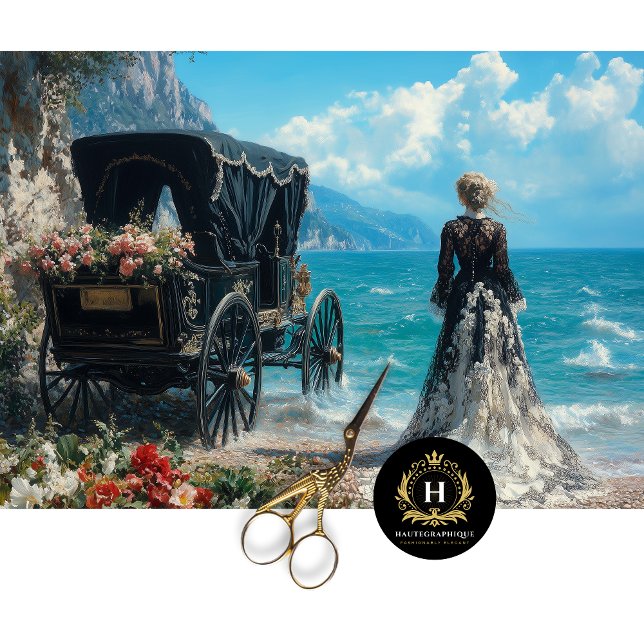 Unique Elegant Memorial Funeral Carriage Decoupage Tissue Paper (Creator Uploaded)