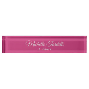 Unique Elegant Minimalist Modern Feminine Plain Nameplate