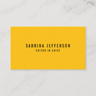 Unique Elegant Plain Simple Minimal Yellow Orange Enclosure Card