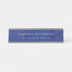 Unique Elegant Plain Simple Minimalist Desk Name Plate