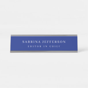 Unique Elegant Plain Simple Minimalist Desk Name Plate