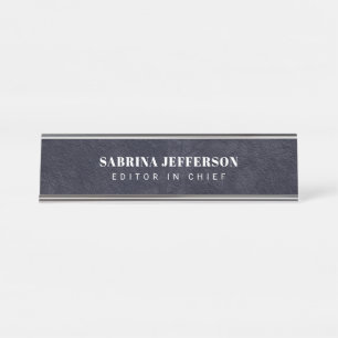 Unique Elegant Plain Simple Minimalist Desk Name Plate