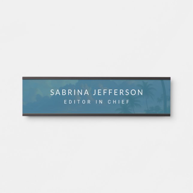 Unique Elegant Plain Simple Minimalist Door Sign (Front)