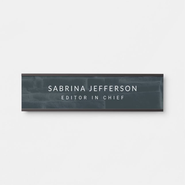 Unique Elegant Plain Simple Minimalist Door Sign (Front)