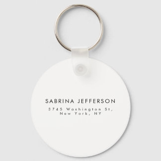 Unique Elegant Plain Simple Minimalist Key Ring