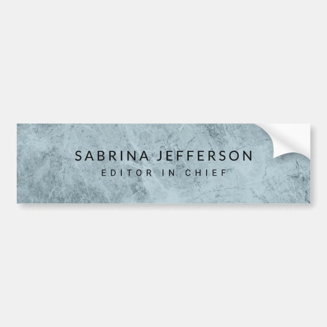 Unique Elegant Plain Simple Minimalist Light Blue Bumper Sticker (Front)