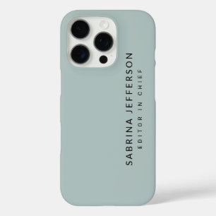 Unique Elegant Plain Simple Minimalist Light Blue iPhone 16 Pro Case