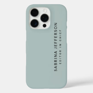 Unique Elegant Plain Simple Minimalist Light Blue iPhone 16 Pro Case