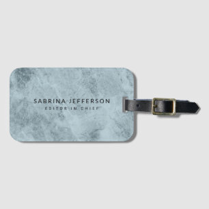 Unique Elegant Plain Simple Minimalist Light Blue Luggage Tag