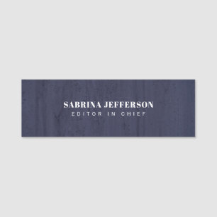 Unique Elegant Plain Simple Minimalist Name Tag