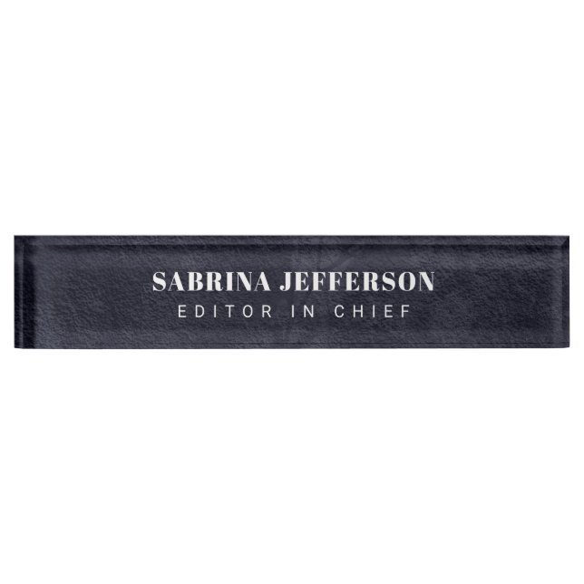 Unique Elegant Plain Simple Minimalist Nameplate (Front)