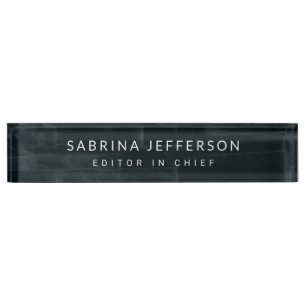 Unique Elegant Plain Simple Minimalist Nameplate