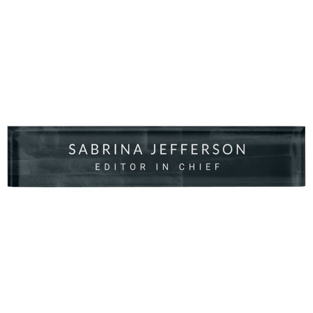 Unique Elegant Plain Simple Minimalist Nameplate (Front)