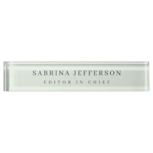 Unique Elegant Plain Simple Minimalist Nameplate