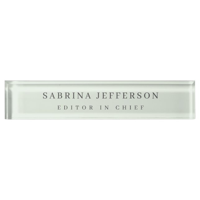 Unique Elegant Plain Simple Minimalist Nameplate (Front)