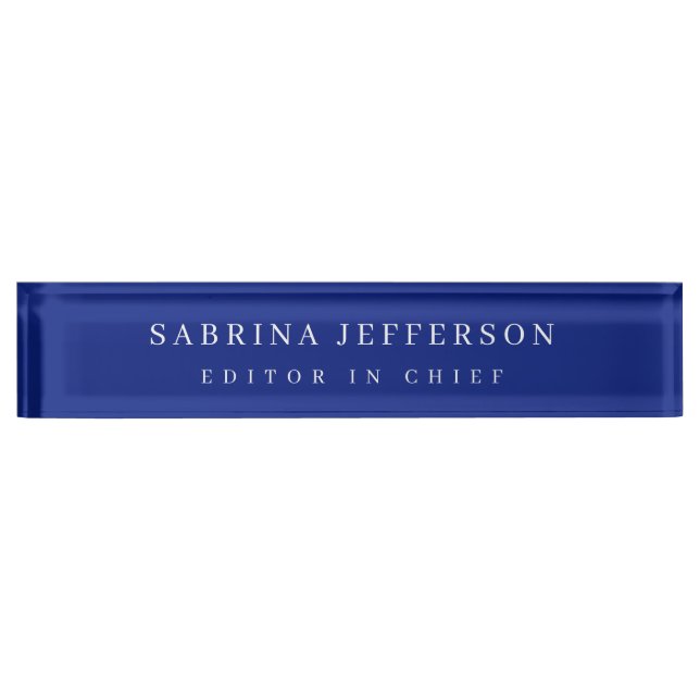 Unique Elegant Plain Simple Minimalist Nameplate (Front)