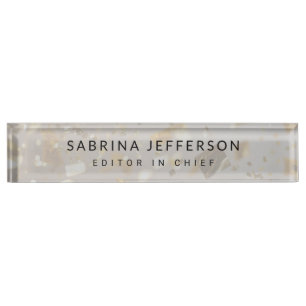 Unique Elegant Plain Simple Minimalist Nameplate