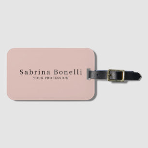 Unique Elegant Plain Simple Rose Gold Colour Luggage Tag