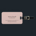 Unique Elegant Plain Simple Rose Gold Colour Luggage Tag<br><div class="desc">Easy Editing Tools. Classical Professional Simple Template For All Needs.</div>