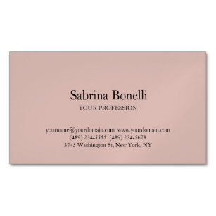 Unique Elegant Plain Simple Rose Gold Colour Magnetic Business Card